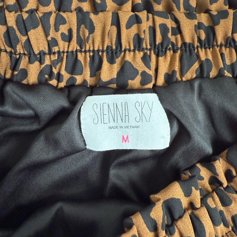 Sienna Sky Brown Leopard Mini Skirt - Picture 2 of 2